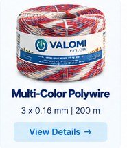 VALOMI multicolor Polywire round bundled roll