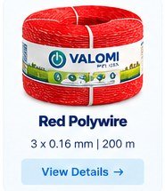 VALOMI red Polywire round bundled roll