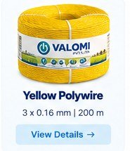 VALOMI yellow Polywire round bundled roll